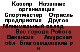 Кассир › Название организации ­ Спортмастер › Отрасль предприятия ­ Другое › Минимальный оклад ­ 28 650 - Все города Работа » Вакансии   . Амурская обл.,Благовещенский р-н